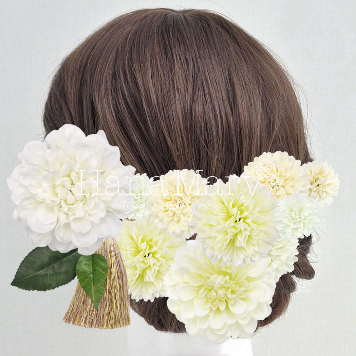 白いお花と葉