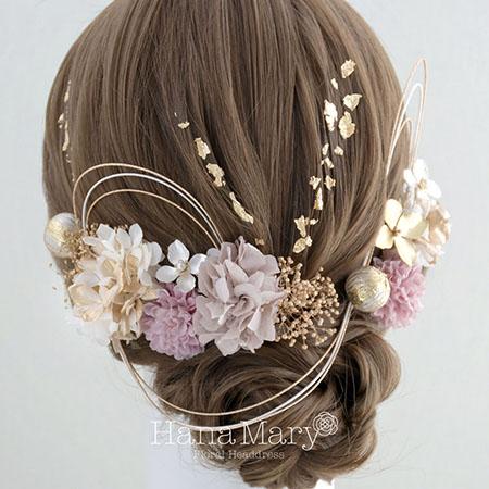 和と洋と 成人式 卒業式 前撮り【ニュアンス】袴 振袖 着物 水引き 鞠玉